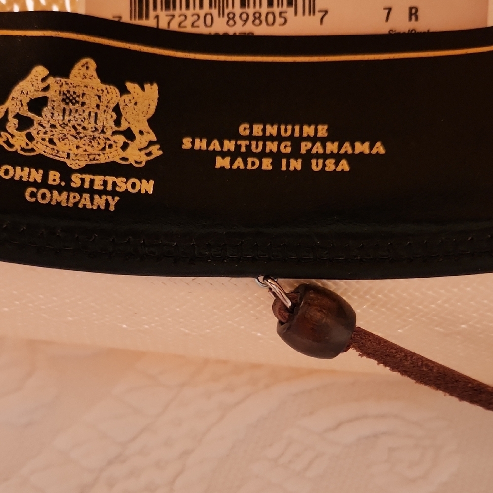 Stetson Beige Western Hat with Brown Band - Picture 8 of 10